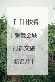 「甘快看」狮舞金城 打造文旅新名片
