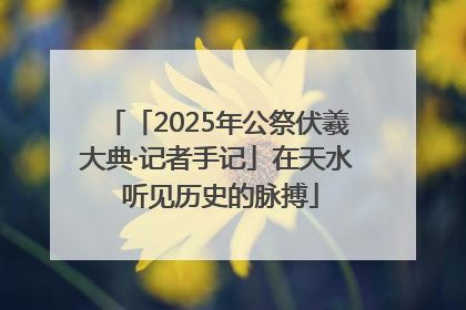 「2025年公祭伏羲大典·记者手记」在天水 听见历史的脉搏