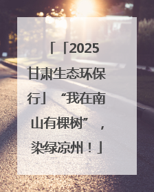 「2025甘肃生态环保行」“我在南山有棵树”，染绿凉州！