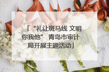 “礼让斑马线 文明你我他” 青岛市审计局开展主题活动