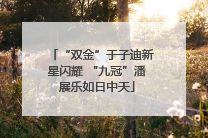 “双金”于子迪新星闪耀 “九冠”潘展乐如日中天
