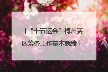 “十五运会”梅州赛区筹备工作基本就绪