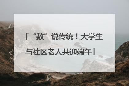 “数”说传统！大学生与社区老人共迎端午