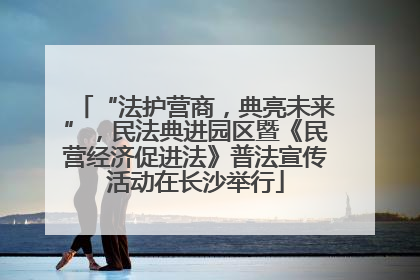 “法护营商，典亮未来”，民法典进园区暨《民营经济促进法》普法宣传活动在长沙举行