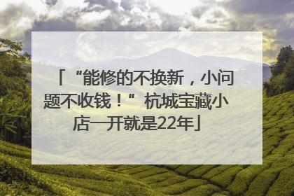 “能修的不换新，小问题不收钱！”杭城宝藏小店一开就是22年