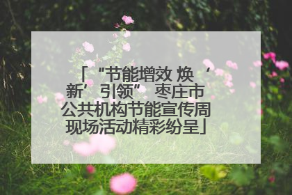 “节能增效 焕‘新’引领” 枣庄市公共机构节能宣传周现场活动精彩纷呈
