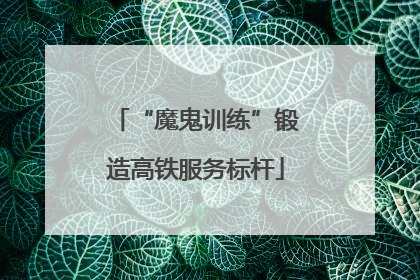“魔鬼训练”锻造高铁服务标杆