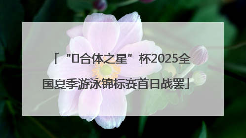 “﻿合体之星”杯2025全国夏季游泳锦标赛首日战罢