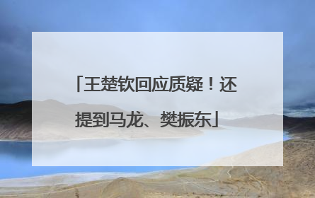 王楚钦回应质疑！还提到马龙、樊振东