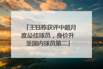 王钰栋获评中超月度最佳球员，身价升至国内球员第二
