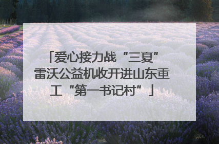 爱心接力战“三夏” 雷沃公益机收开进山东重工“第一书记村”
