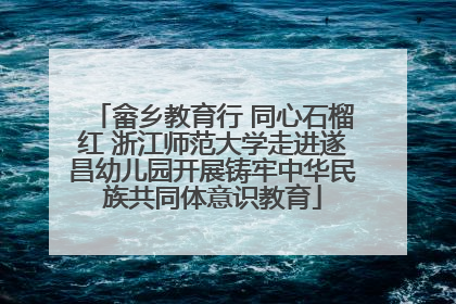 畲乡教育行 同心石榴红 浙江师范大学走进遂昌幼儿园开展铸牢中华民族共同体意识教育