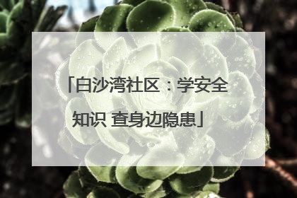 白沙湾社区：学安全知识 查身边隐患
