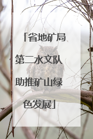 省地矿局第二水文队助推矿山绿色发展