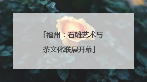 福州：石雕艺术与茶文化联展开幕