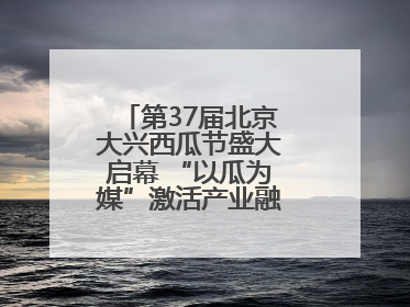 第37届北京大兴西瓜节盛大启幕 “以瓜为媒”激活产业融合发展新动能
