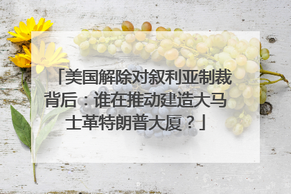 美国解除对叙利亚制裁背后：谁在推动建造大马士革特朗普大厦？
