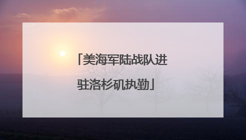 美海军陆战队进驻洛杉矶执勤