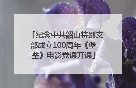 纪念中共韶山特别支部成立100周年《堡垒》电影党课开课