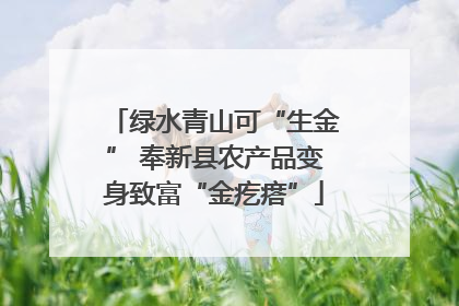 绿水青山可“生金” 奉新县农产品变身致富“金疙瘩”