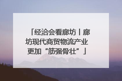 经洽会看廊坊丨廊坊现代商贸物流产业更加“筋强骨壮”
