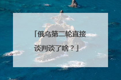 俄乌第二轮直接谈判谈了啥？