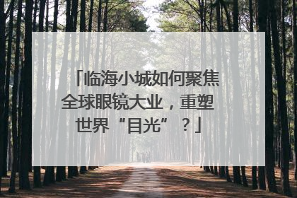 临海小城如何聚焦全球眼镜大业，重塑世界“目光”？