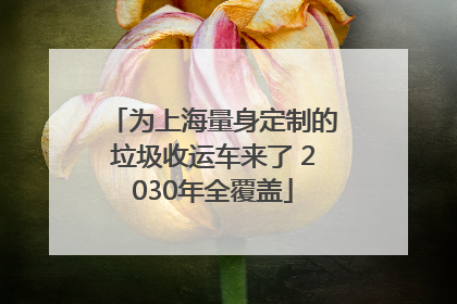 为上海量身定制的垃圾收运车来了 2030年全覆盖