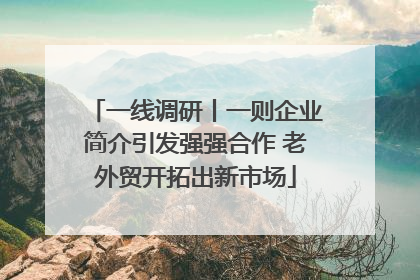 一线调研丨一则企业简介引发强强合作 老外贸开拓出新市场