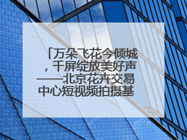 万朵飞花今倾城，千屏绽放美好声——北京花卉交易中心短视频拍摄基地启幕