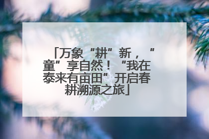 万象“耕”新，“童”享自然！“我在泰来有亩田”开启春耕溯源之旅