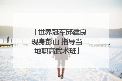 世界冠军邱建良现身彭山 指导当地职高武术班