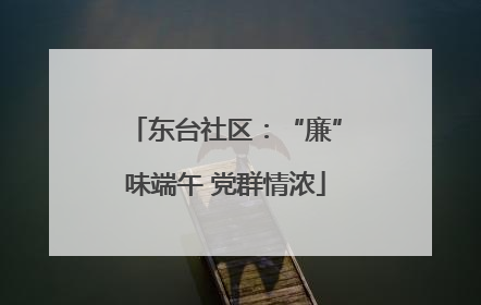 东台社区：“廉”味端午 党群情浓