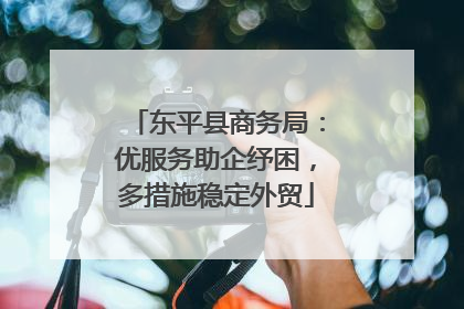 东平县商务局：优服务助企纾困，多措施稳定外贸