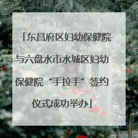东昌府区妇幼保健院与六盘水市水城区妇幼保健院“手拉手”签约仪式成功举办