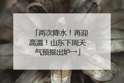 两次降水！再迎高温！山东下周天气预报出炉→
