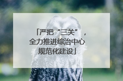 严把“三关”，全力推进综治中心规范化建设