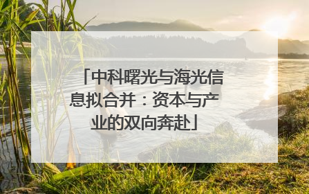 中科曙光与海光信息拟合并：资本与产业的双向奔赴