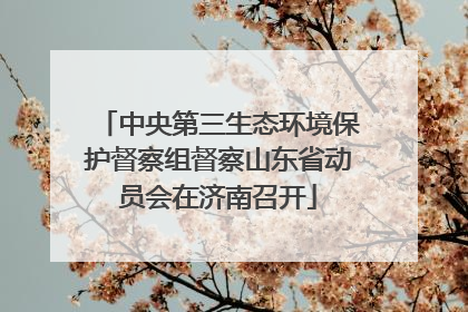 中央第三生态环境保护督察组督察山东省动员会在济南召开