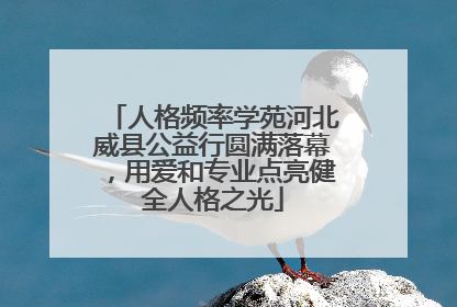人格频率学苑河北威县公益行圆满落幕，用爱和专业点亮健全人格之光