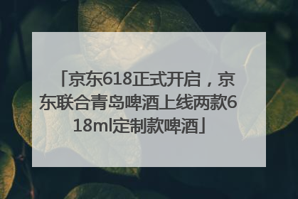 京东618正式开启，京东联合青岛啤酒上线两款618ml定制款啤酒