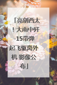 亮剑西太！大雨中歼-15带弹起飞驱离外机 影像公布