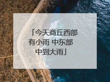 今天商丘西部有小雨 中东部中到大雨