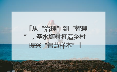 从“治理”到“智理”，圣水塘村打造乡村振兴“智慧样本”