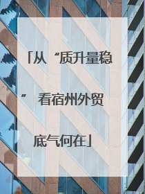 从“质升量稳” 看宿州外贸底气何在