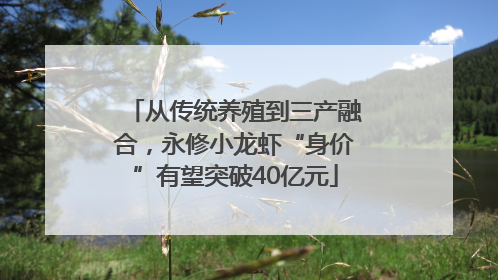从传统养殖到三产融合，永修小龙虾“身价”有望突破40亿元