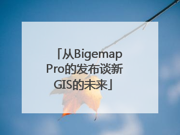 从Bigemap Pro的发布谈新GIS的未来