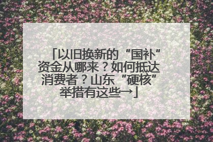 以旧换新的“国补”资金从哪来？如何抵达消费者？山东“硬核”举措有这些→