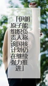 伊朗原子能组织负责人称该国核计划仍在继续强力推进