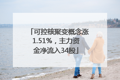 可控核聚变概念涨1.51%，主力资金净流入34股